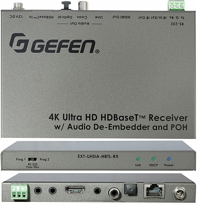 Устройство передачи сигналов по витой паре Gefen EXT-UHDA-HBTL-RX