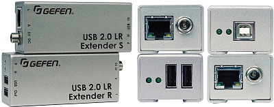 Устройство передачи сигналов по витой паре Gefen EXT-USB2.0-LR