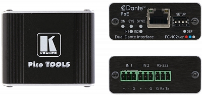 Кодер аудиосигнала из интерфейса Dante Kramer FC-102NET